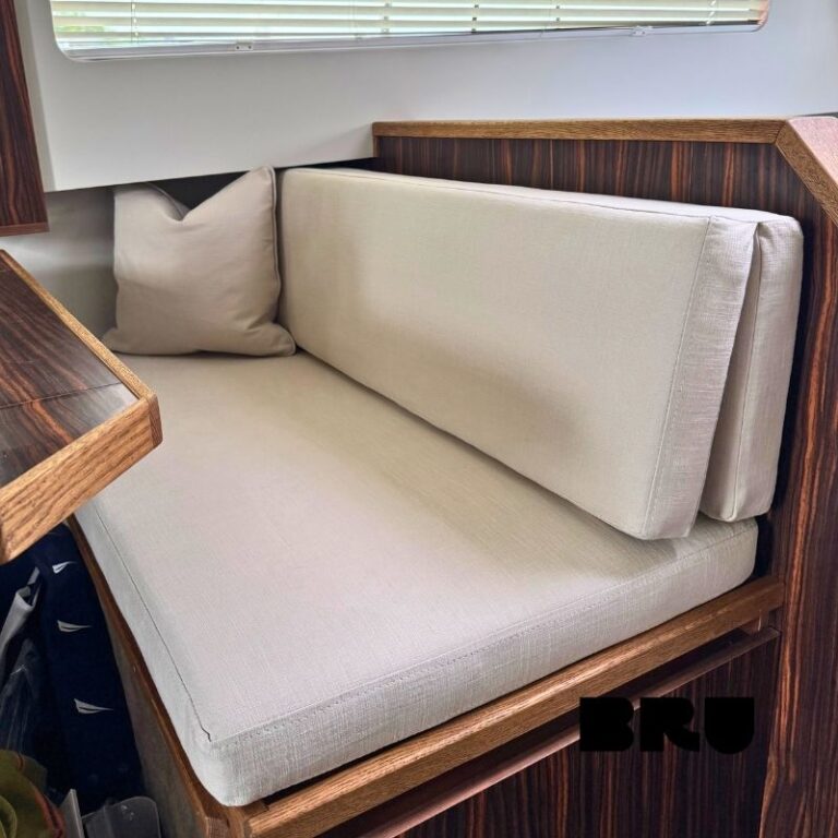 Bespoke boat interior dinette upholstery worcestershire